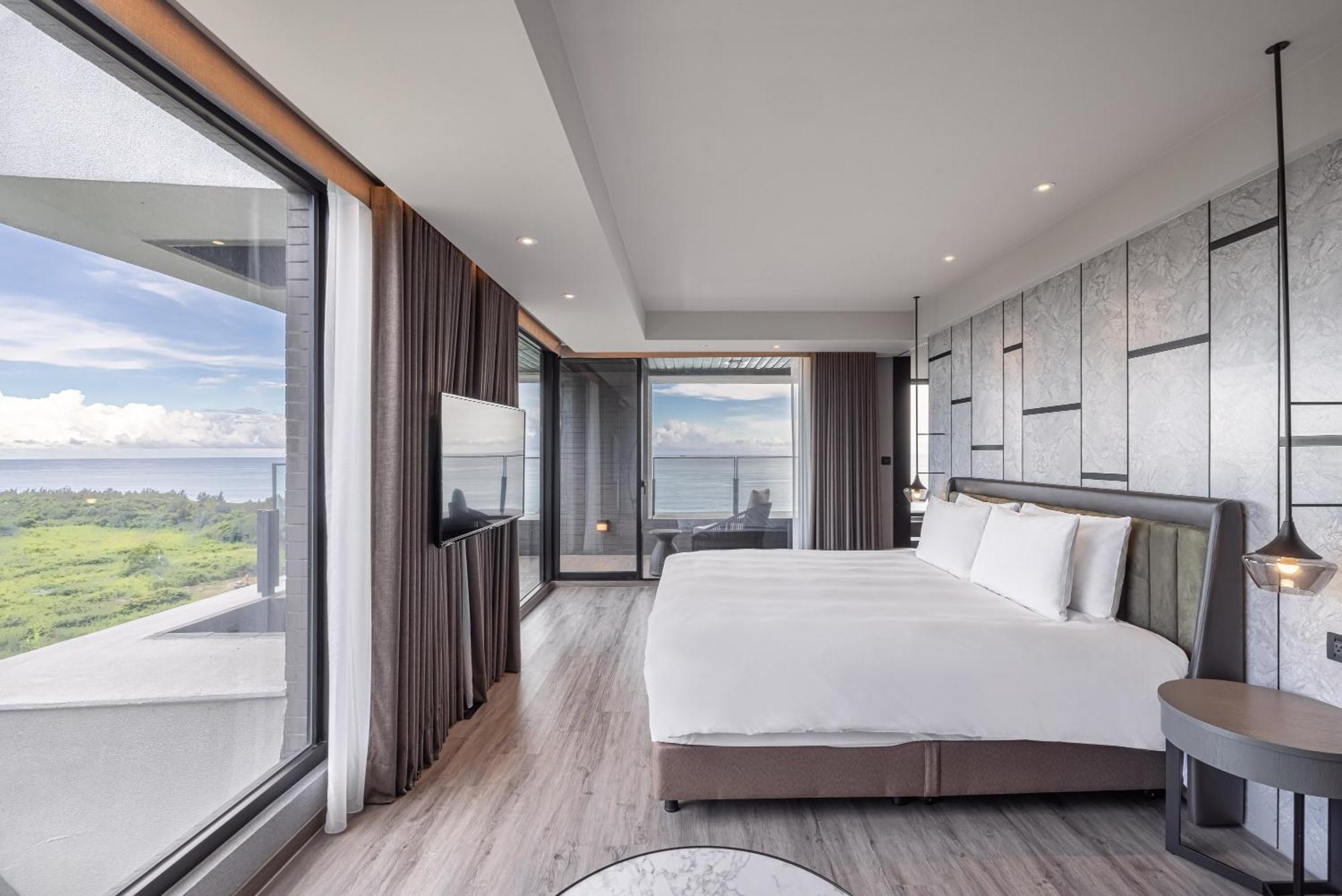 Lakeshore Hotel Hualien Taroko Shunan Quarto foto A bedroom at the hotel